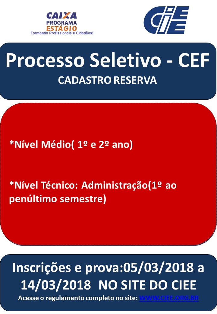 Cartaz - CEF 01-2018 Demais localidades