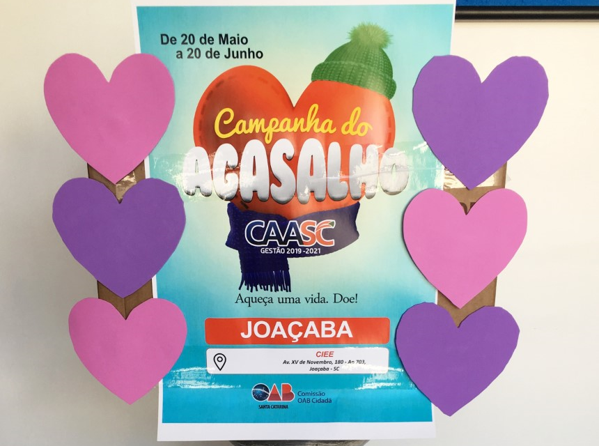 CIEE Joaçaba é ponto de coleta da Campanha do Agasalho do CAASC