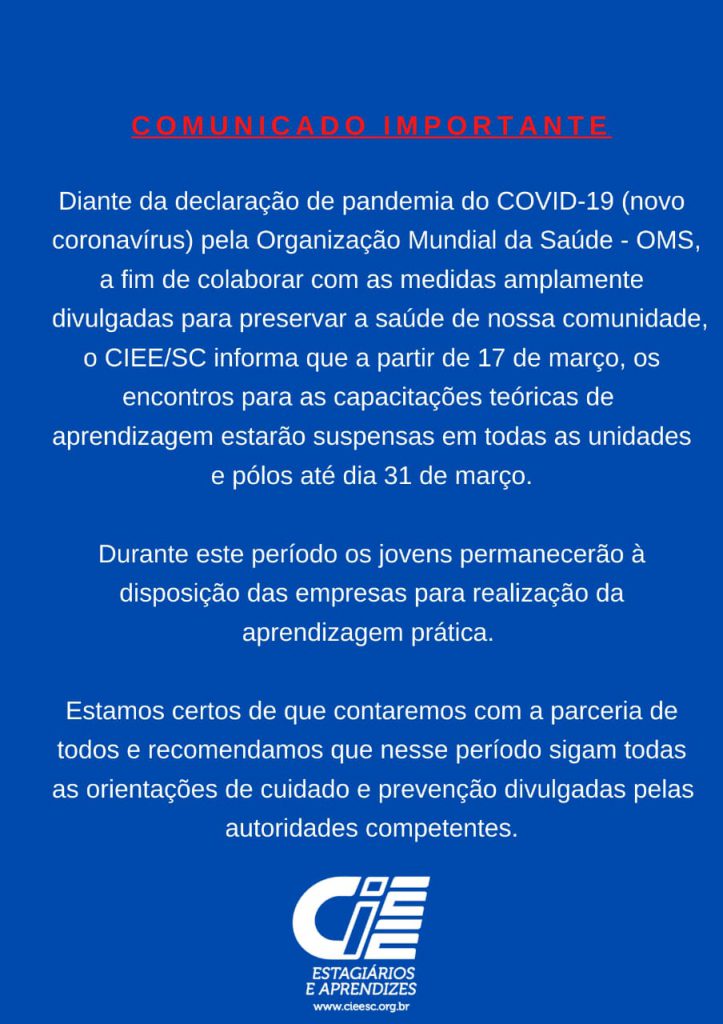 AVISOS DO COVID-19